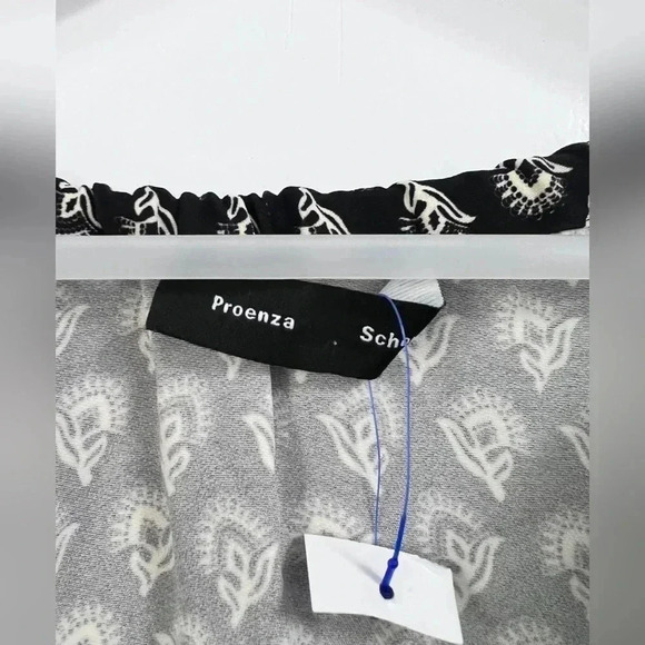 Proenza Schouler Black Leaf Print
Front Keyhole Sleeveless Blouse Size 10 - Picture 2 of 7